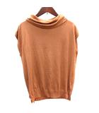 ルーニィ LOUNIE ニット カットソー オフタートル フレンチスリーブ F 茶 ブラウン /AU