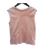 ルーニィ LOUNIE カットソー ボートネック ノースリーブ 36 S ピンクベージュ /AU