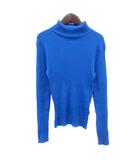 レイビームス Ray Beams ニット カットソー タートルネック 長袖 リブ 青 ブルー /MN