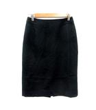 ブラック バイ マウジー BLACK by moussy タイトスカート ひざ丈 ストライプ 2 M 黒 ブラック /MN