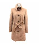 インディヴィ INDIVI ステンカラーコート 総裏地 ウール カシミヤ混 38 M ベージュ /YK