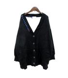 ページボーイ PAGE BOY カーディガン ニット 刺繍 F 黒 ブラック /MN