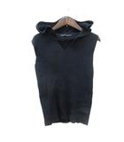 ラルフローレン RALPH LAUREN ニット セーター ノースリーブ リブ フード L 紺 ネイビー /MN