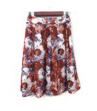 フレアスカート ミモレ ロング 花柄 2 M マルチカラー /YI