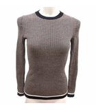 イエナ IENA ニット カットソー 長袖 ウール 茶 ブラウン 黒 ブラック /YK