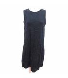 アーバンリサーチ ドアーズ URBAN RESEARCH DOORS ワンピース ひざ丈 ノースリーブ ウール ONE 紺 ネイビー /YK