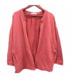 シェトワ Chez toi カーディガン スウェット 前開き 長袖 赤 朱色 レッド /YK