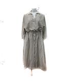 アーバンリサーチ URBAN RESEARCH シャツワンピース ロング 長袖 F 緑 カーキ /YI