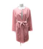 ハッシュアッシュ HusHusH ノーカラーコート 2 M ピンク /YI