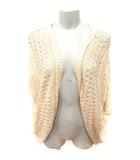 フランシュリッペ franche lippee カーディガン ニット 半袖 M ベージュ /RT