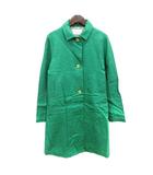 ルカ レディラックルカ LUCA LADY LUCK LUCA ステンカラーコート シングル 背抜き 麻 リネン M 緑 グリーン /MN