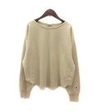 チャンピオン CHAMPION ニット カットソー ボートネック ワンポイント 長袖 M ベージュ /MS