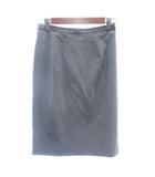 メルローズ MELROSE タイトスカート ひざ丈 ストライプ 3 L グレー /AU