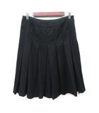ラルフローレン RALPH LAUREN フレアスカート ミモレ ロング ウール 9 M 黒 ブラック /YI
