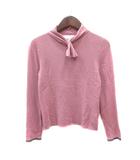 ジルスチュアート JILL STUART ニット カットソー タートルネック ボウタイ 長袖 ウール FR ピンク /MN