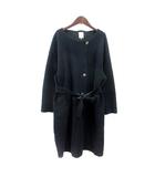 テチチ Te chichi ノーカラーコート ロング フリー 黒 ブラック /MN