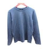 カットソー Tシャツ ロンT ラウンドネック 長袖 L 紺 ネイビー /AU