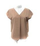 プラステ PLST ブラウス プルオーバー フレンチスリーブ M 茶 ブラウン /YI