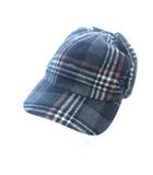 グリーンレーベルリラクシング ユナイテッドアローズ green label relaxing キャップ 耳あて付き チェック グレー /AU