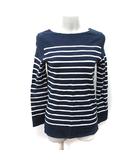 B&Y ユナイテッドアローズ BEAUTY&YOUTH ビューティー&ユース カットソー ボーダー 長袖 36 S 紺 ネイビー 白 ホワイト /YI