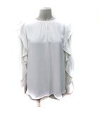 ルーニィ LOUNIE ブラウス プルオーバー 長袖 フリル 36 S 白 ホワイト /YI
