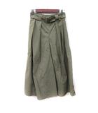 ルーニィ LOUNIE ワイドパンツ スカンツ ナイロン 38 M 緑 カーキ /YI