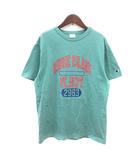 チャンピオン CHAMPION カットソー Tシャツ クルーネック プリント 半袖 L 緑 グリーン /MN