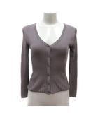 トッカ TOCCA カーディガン ニット リブ 長袖 XS グレー /MS