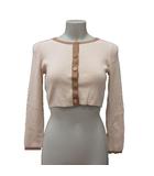 トッカ TOCCA カーディガン ニット ショート丈 長袖 XS ベージュ /MS