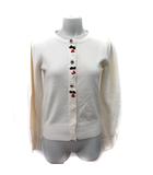 ドーリーガールバイアナスイ DOLLY GIRL by ANNA SUI カーディガン ニット 長袖 刺繍 ウール 2 M 白 オフホワイト /YI