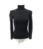 イエナ IENA ニット セーター リブ タートルネック 長袖 ウール 黒 ブラック /YI