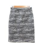 ユナイテッドアローズ UNITED ARROWS タイトスカート ひざ丈 ボーダー ラメ 38 M グレー /MN