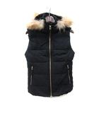 プラステ PLST ダウンベスト 総裏地 チャイニーズラクーン 0 XS 黒 ブラック /YI