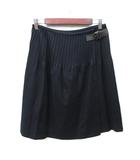 オールドイングランド OLD ENGLAND フレアスカート ラップ ひざ丈 ウール カシミヤ混 38 M 黒 ブラック /YI