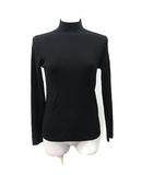 プラステ PLST ニット カットソー リブ ハイネック 長袖 ウール M 黒 ブラック /YI