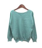 ジャスグリッティー JUSGLITTY ニット カットソー Vネック 長袖 2 M 緑 グリーン /MN