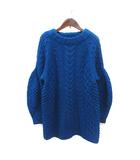 アダムエロペ Adam et Rope' ニット セーター オーバーサイズ ケーブル 長袖 38 青 ブルー /MS