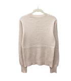 ナチュラルビューティーベーシック NATURAL BEAUTY BASIC ニット カットソー ハイネック 長袖 リブ M 白 アイボリー /MN