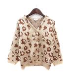 グリーンレーベルリラクシング ユナイテッドアローズ green label relaxing カーディガン ニット 豹柄 レオパード 135 ベージュ /MN