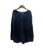 スローブ イエナ SLOBE IENA ニット セーター Vネック 長袖 切替 モヘヤ混 紺 ネイビー /MN