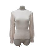 プロポーション ボディドレッシング PROPORTION BODY DRESSING ニット カットソー リブ 長袖 S 白 アイボリー /MS