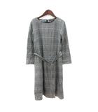 リフレクト Reflect ワンピース ひざ丈 グレンチェック 長袖 9 M グレー /MN