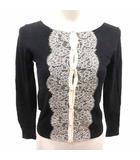 トッカ TOCCA カーディガン ニット レース 長袖 XS 黒 ブラック /YK