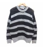 ザラ ZARA ニット セーター ボーダー 長袖 M 紺 ネイビー グレー /YK