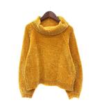 マジェスティックレゴン MAJESTIC LEGON ニット セーター オフタートル 長袖 M 黄色 イエロー /MN