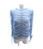 スタイルミキサー STYLEMIXER 2点セット レイヤード ニット カットソー シアー 長袖 カットソー チュール 長袖 F 青 ブルー /AU