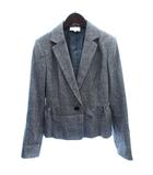 エマジェイムス EMMAJAMES テーラードジャケット シングル ラメ ツイード 総裏地 13 XL グレー /AU