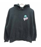 ミルクフェド MILKFED. パーカー プルオーバー スウェット プリント 長袖 L 深緑 ダークグリーン /YK