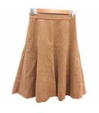 ガリャルダガランテ GALLARDAGALANTE フレアスカート ひざ丈 フェイクスエード 0 XS 茶 ブラウン /YK