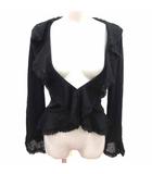 フラジール FRAGILE カーディガン ニット 長袖 カシミヤ混 38 M 黒 ブラック /YK